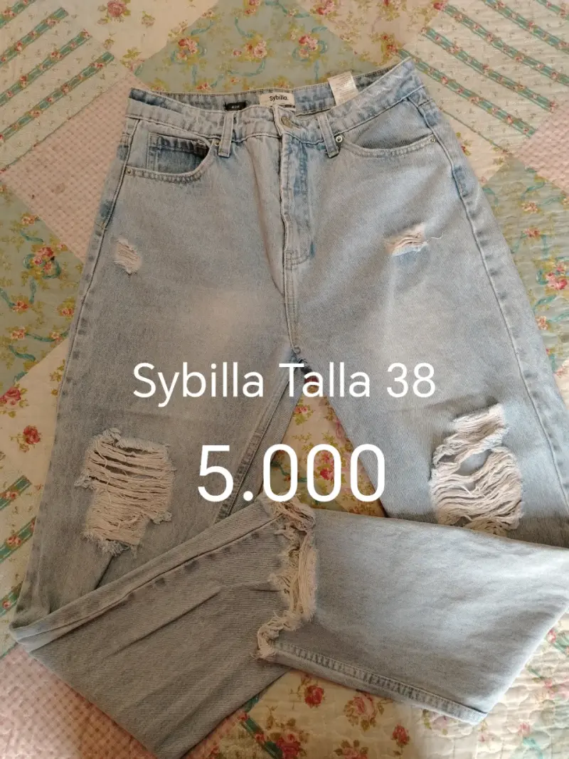 Jeans desgastados azules Sybilla