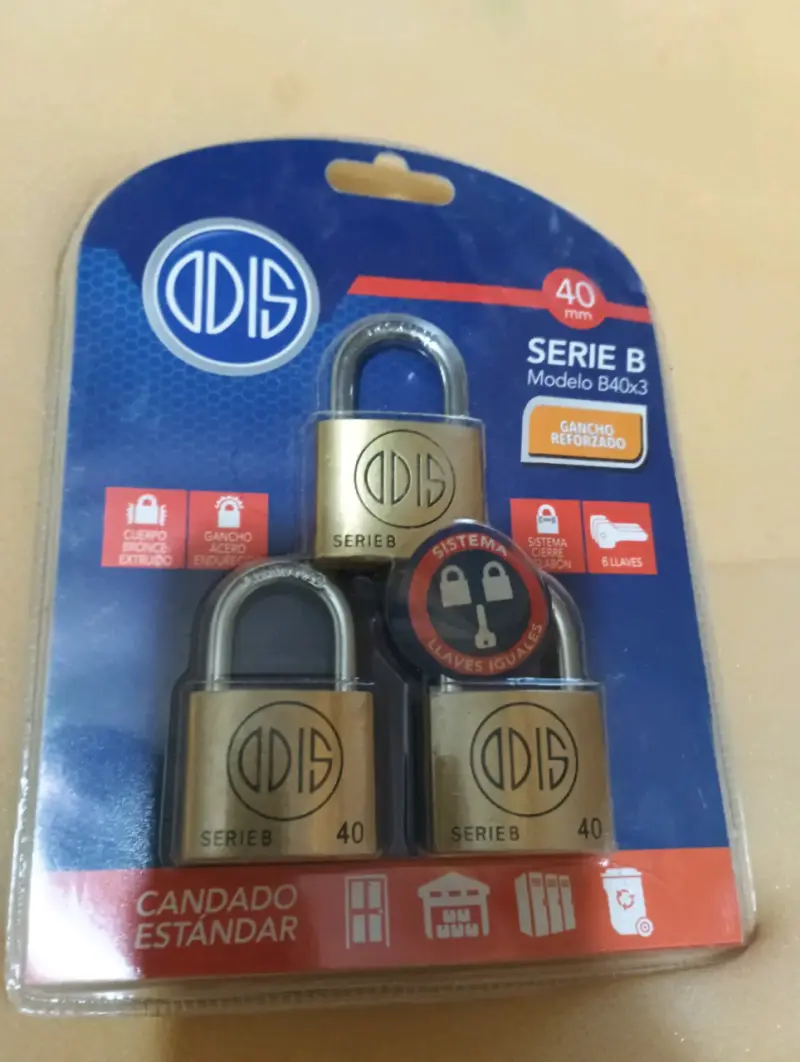 Set de 3 candados Odis 40 mm