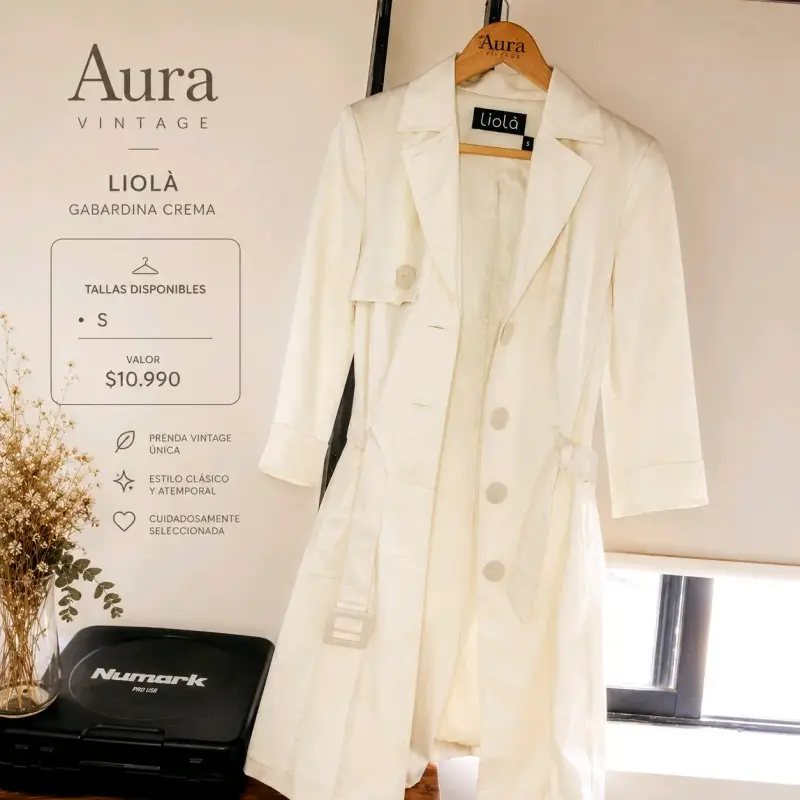 Gabardina crema Liolà vintage