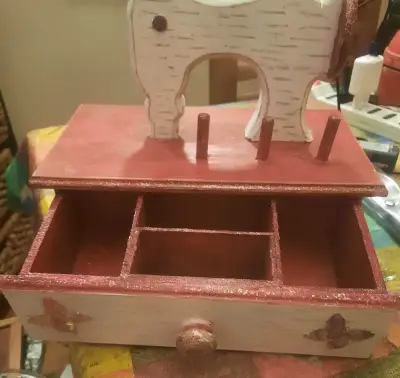Joyero de madera artesanal - miniatura 2