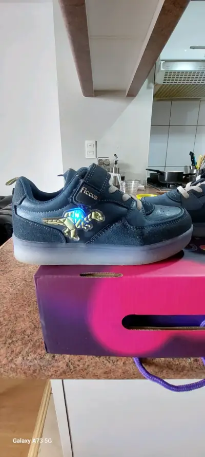 Zapatillas LED niño color denim - miniatura 2