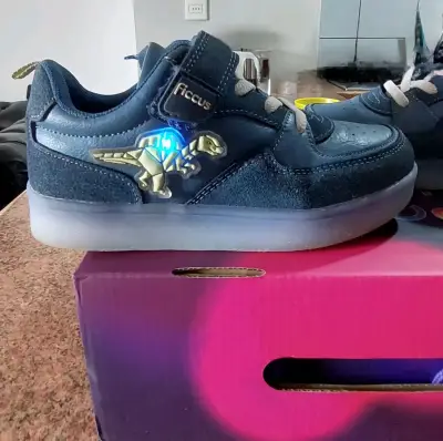 Zapatillas LED niño color denim - miniatura 5