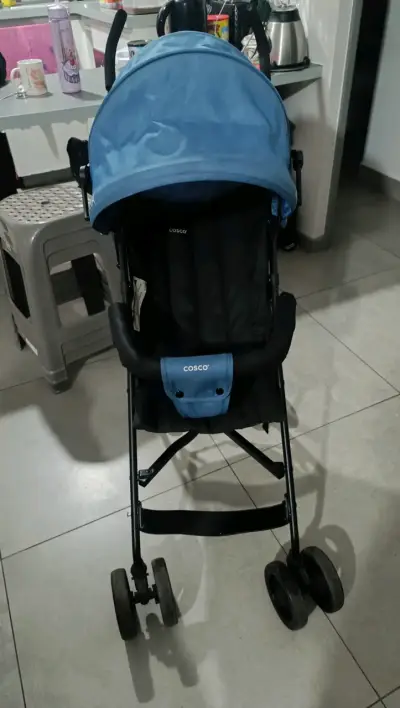 Coche de paseo azul Emma - miniatura 2