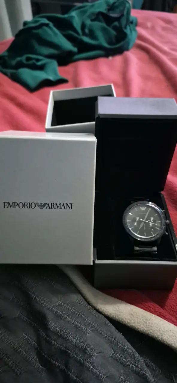 Reloj cronógrafo negro nuevo emporio - 2