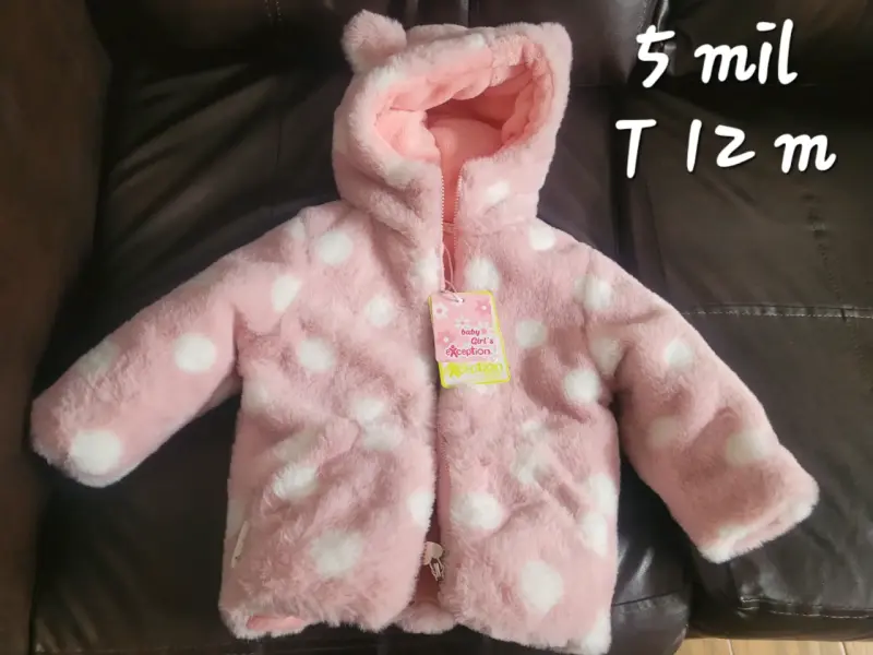 Chaqueta rosada bebé 12 meses - 3