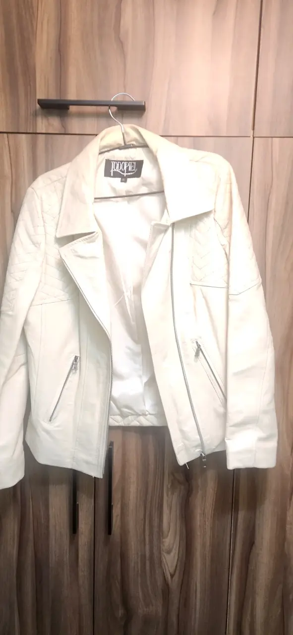 Chaqueta de cuero beige - 2