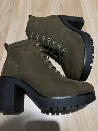 Botines de mujer verde oliva - miniatura 1