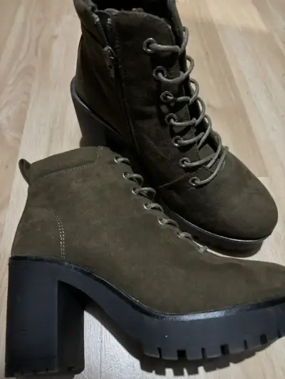 Botines de mujer verde oliva - miniatura 2