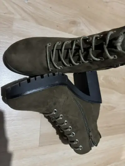 Botines de mujer verde oliva - miniatura 3