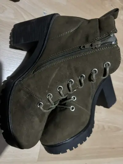 Botines de mujer verde oliva - miniatura 4
