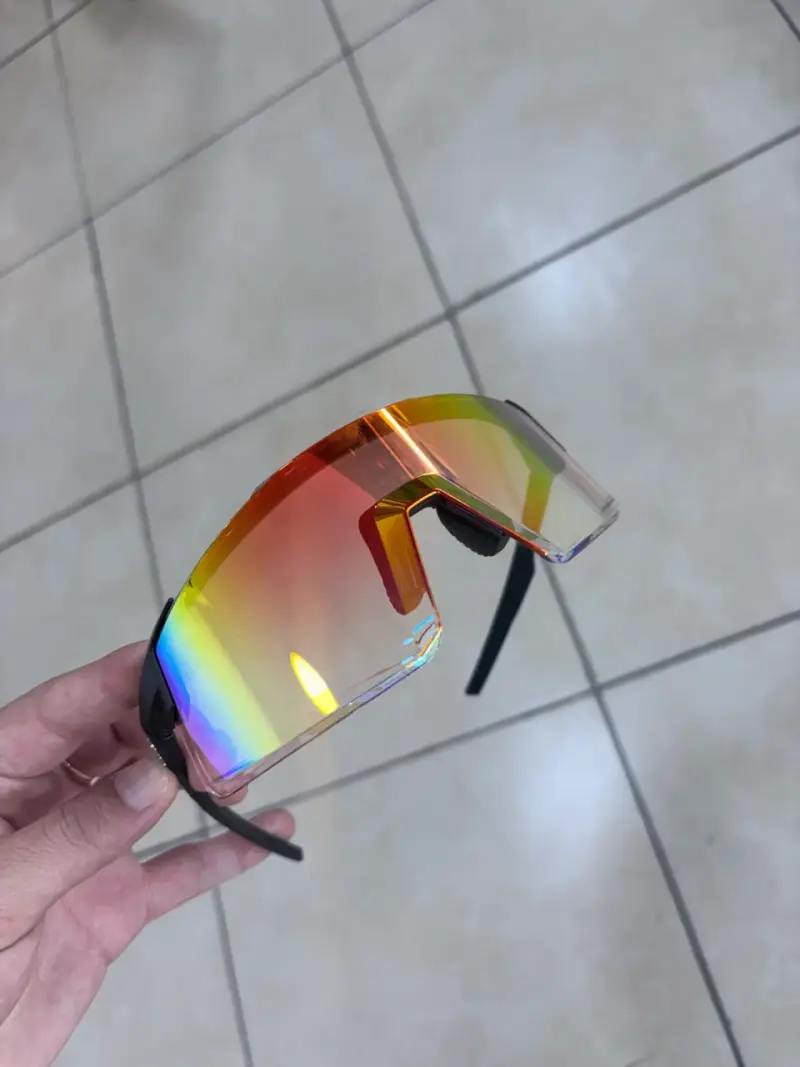 Gafas deportivas espejo arcoíris nieve esquí rave - 1