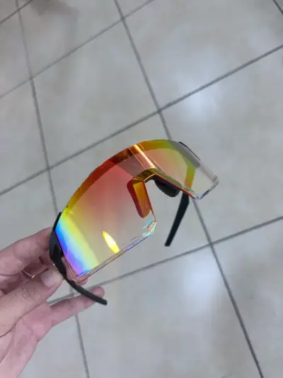 Gafas deportivas espejo arcoíris nieve esquí rave - miniatura 1