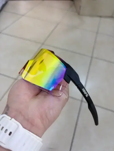 Gafas deportivas espejo arcoíris nieve esquí rave - miniatura 3