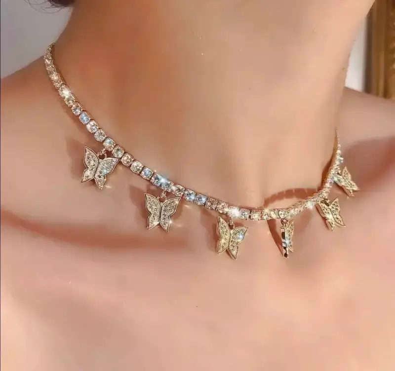 Collar de Mariposas (plateado) - 1