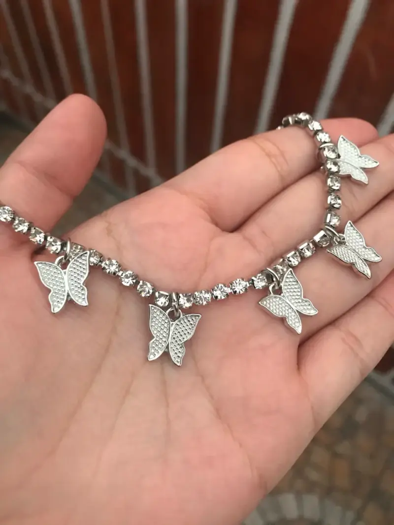 Collar de Mariposas (plateado) - 4