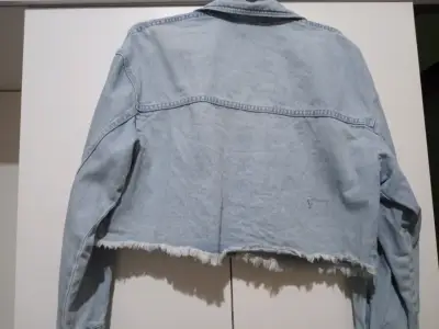 Chaqueta denim corta azul - miniatura 2