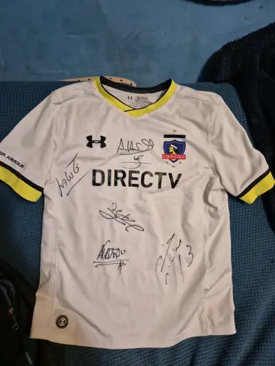 Camiseta firmada Colo-Colo blanca - miniatura 1