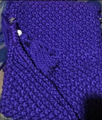 Cartera tejida morada - miniatura 1