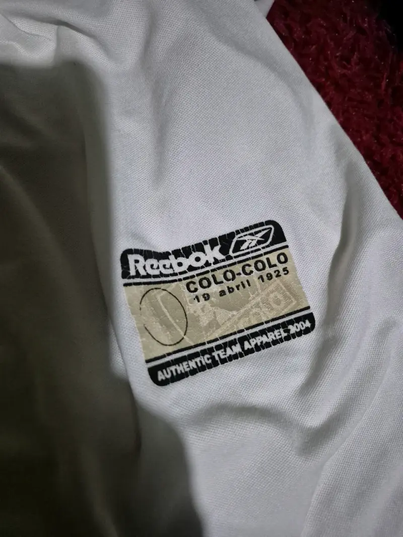 Camiseta fútbol Reebok blanca año 2004 - 2
