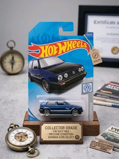 Hot Wheels VW Golf MK2 azul - miniatura 1