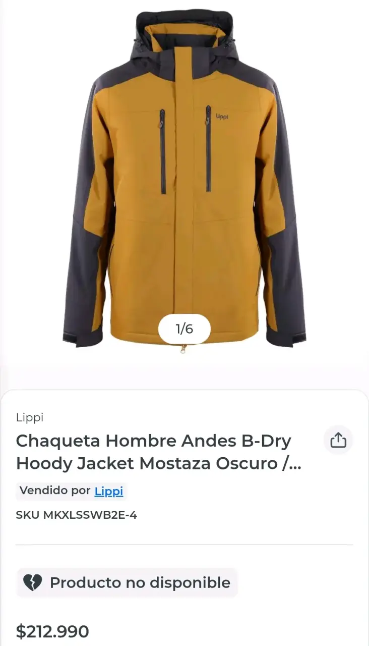 Parka impermeable mostaza y azul - 6