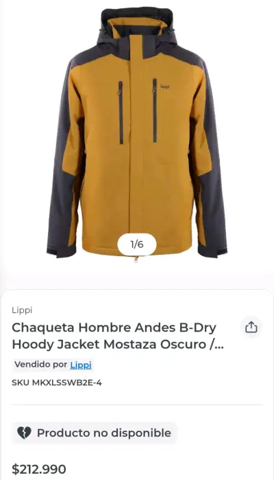 Parka impermeable mostaza y azul - miniatura 6