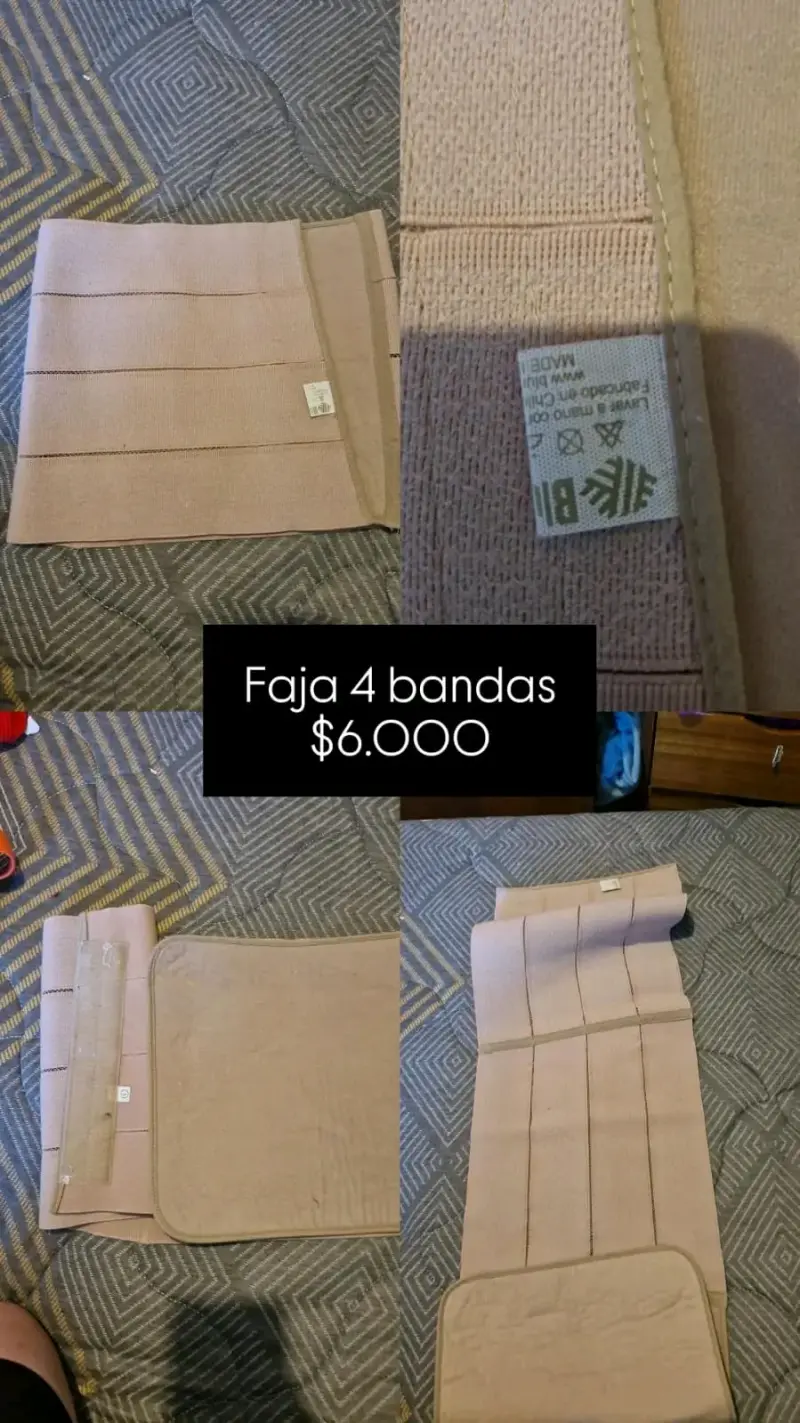 Faja elástica beige 4 bandas