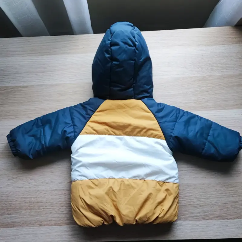 Parka infantil azul y amarilla - 3