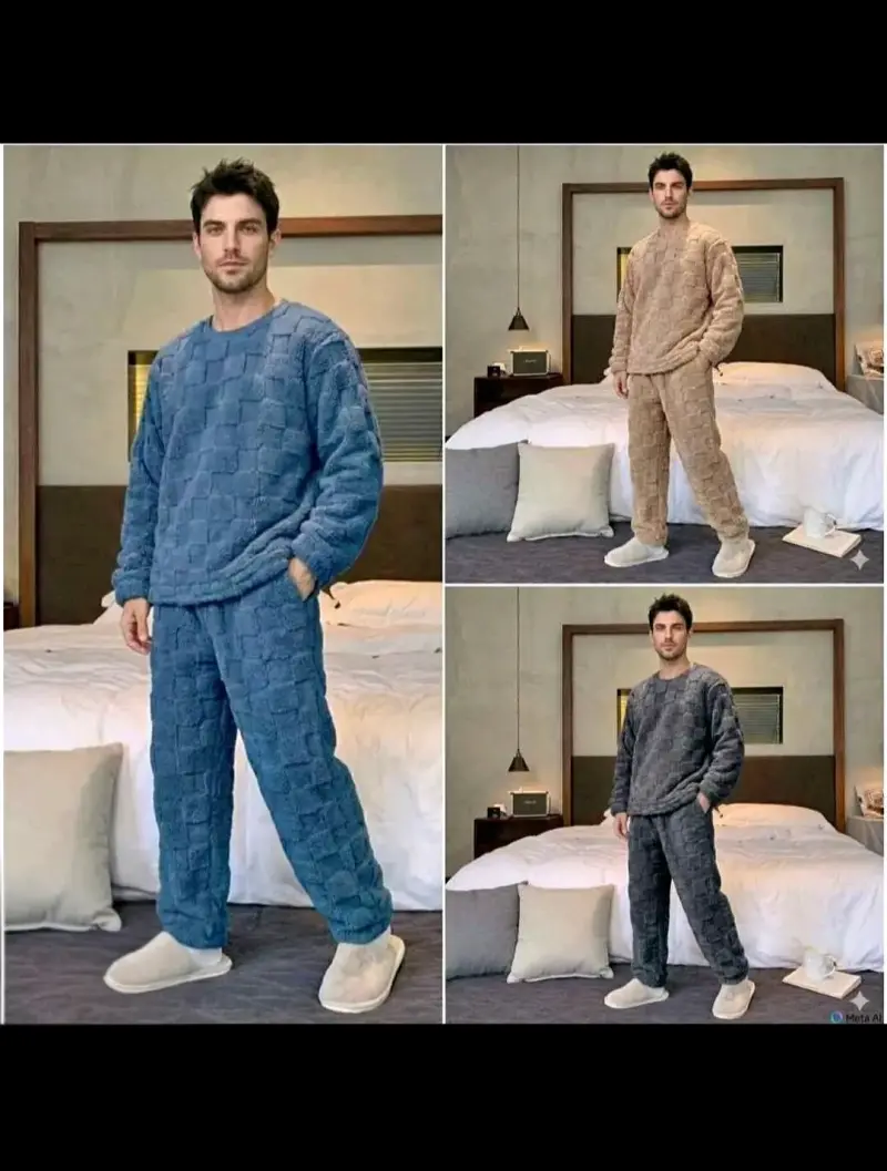 Pijama de peluche para hombre