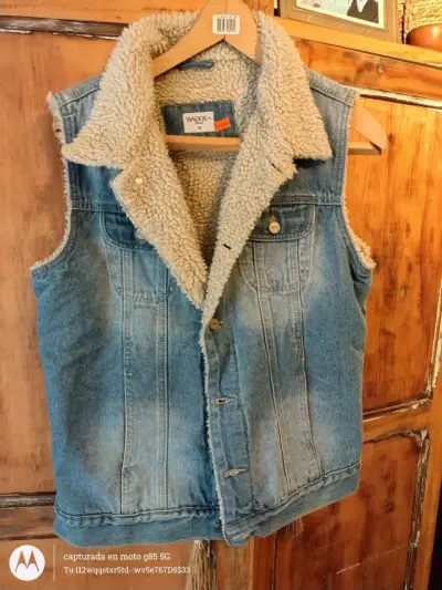 Chaleco denim con forro de lana - miniatura 1