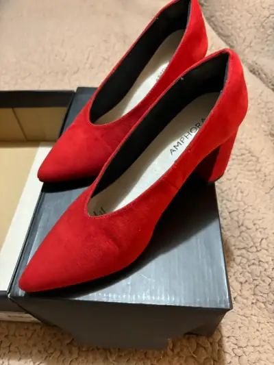 Zapatos de taco rojo Amphora - miniatura 1
