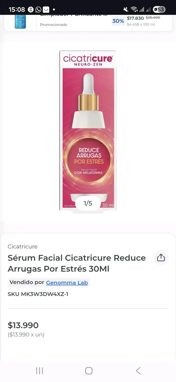 Sérum Facial Cicatricure 30ml