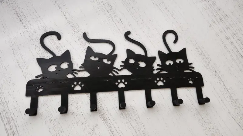 Colgador de llaves forma de gatitos - 2