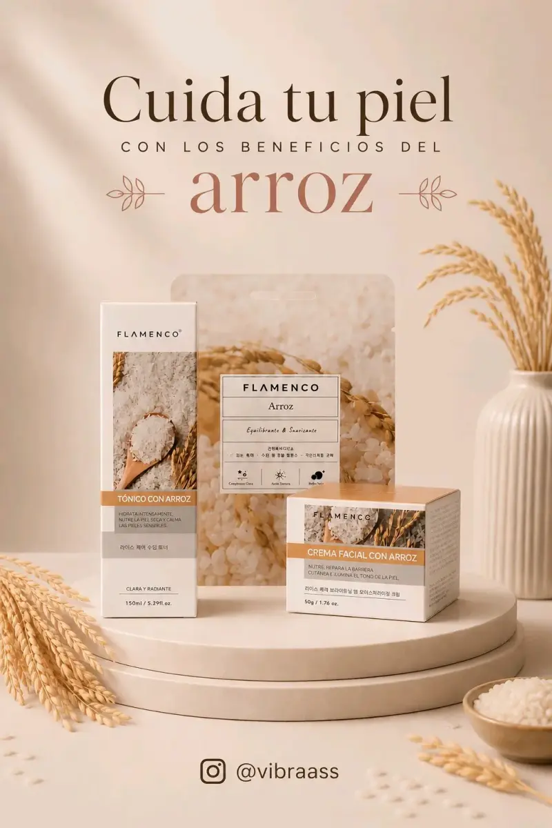 Set cuidado facial con arroz