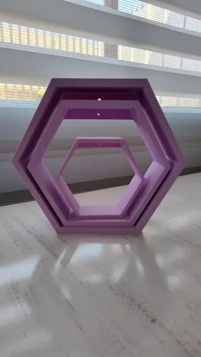 Estantes hexagonales morados - miniatura 2