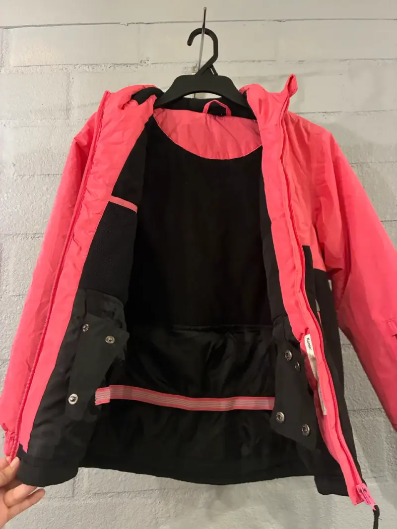 Chaqueta infantil rosa y negra - 4