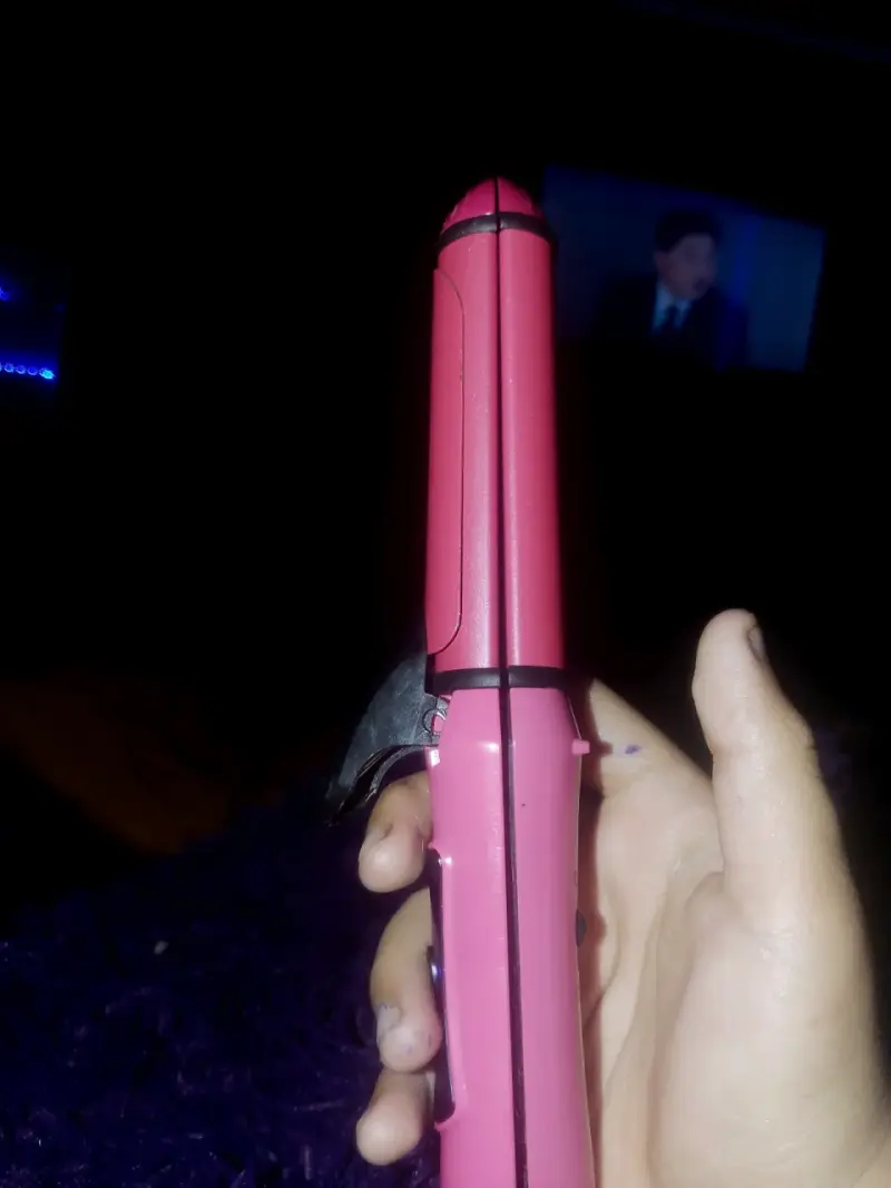 Rizador de pelo rosa