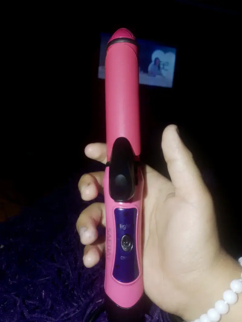 Rizador de pelo rosa - 2
