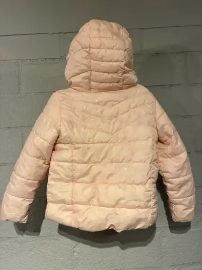 Parka inflada rosa para niña - miniatura 3