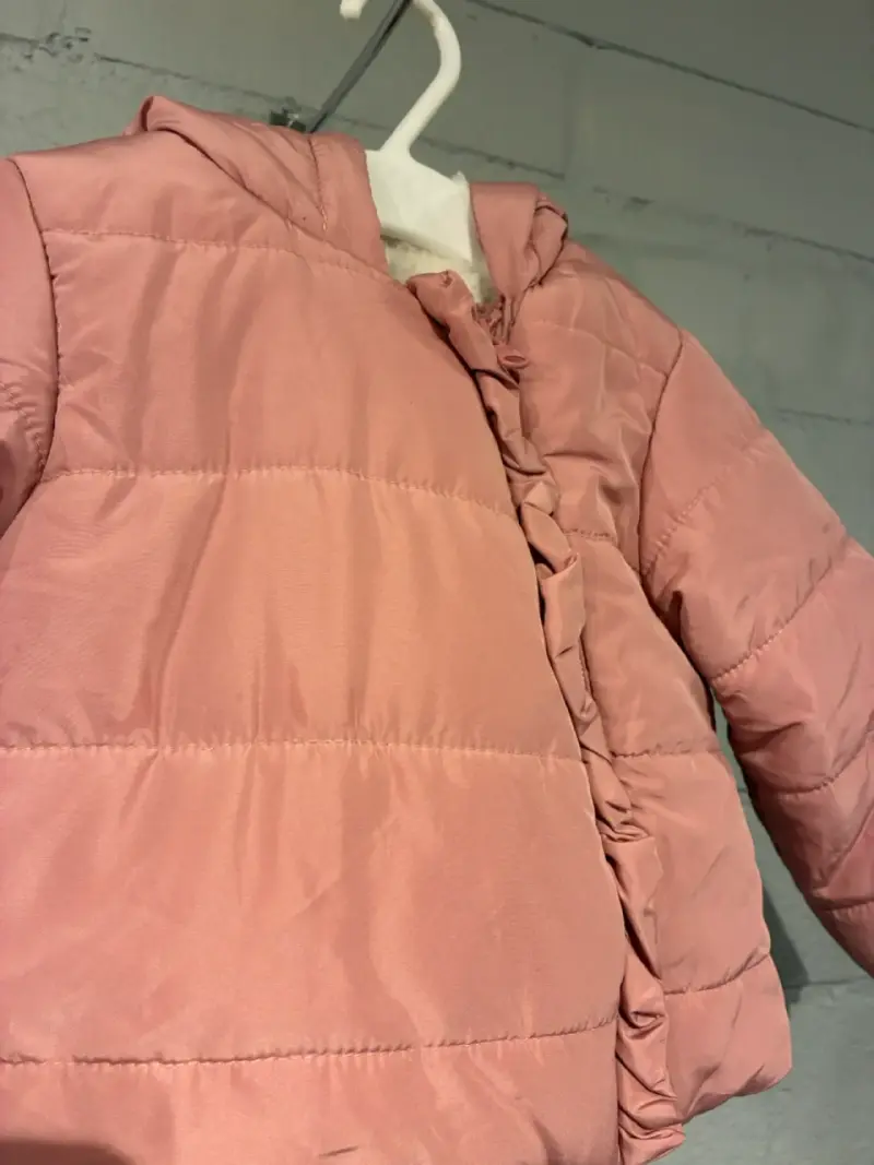 Parka infantil rosada acolchada - 2