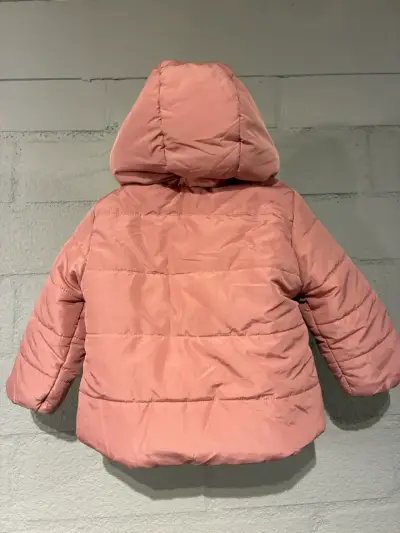 Parka infantil rosada acolchada - miniatura 4