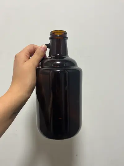 Botella de vidrio ámbar - miniatura 2