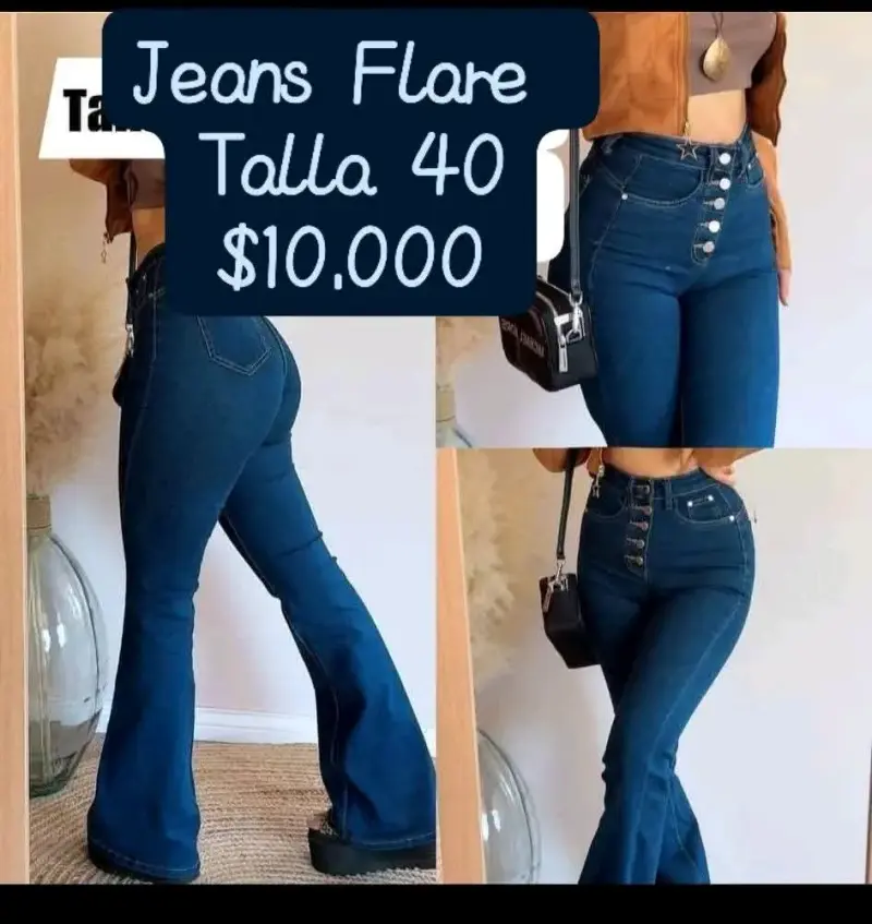 Jeans Flare azul talla 40 pequeño