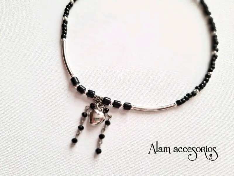 Collar con dije de corazón - 2
