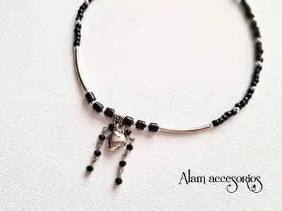Collar con dije de corazón - miniatura 2