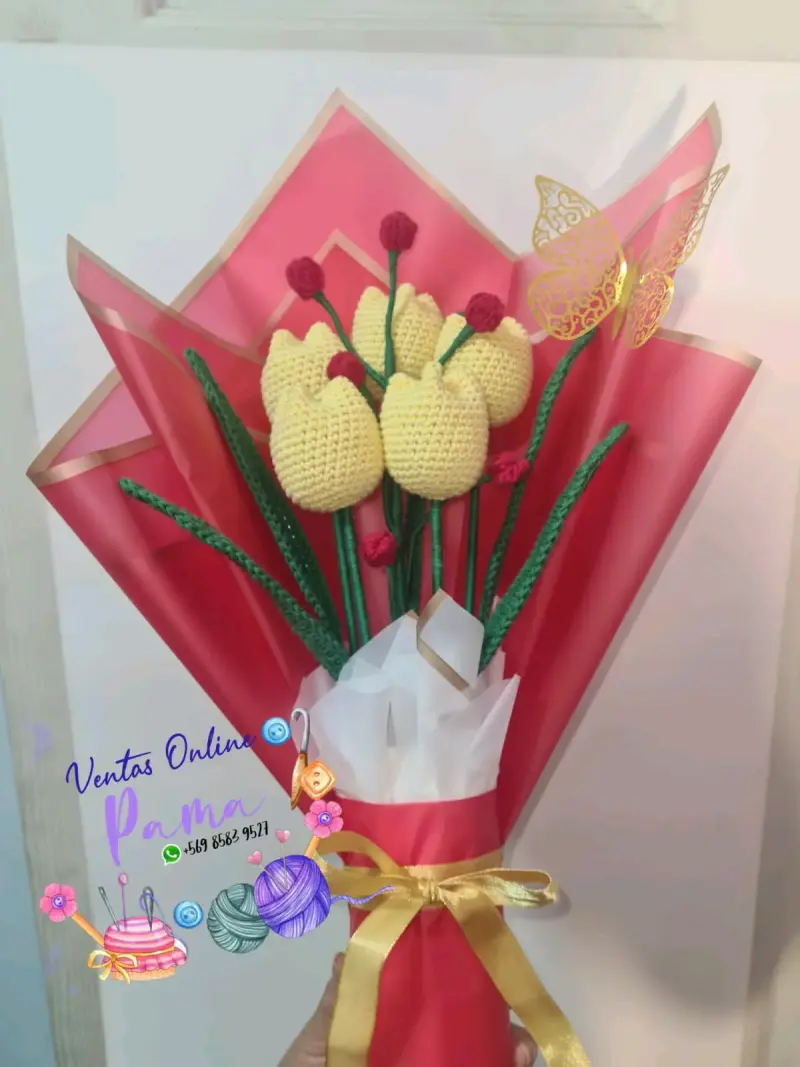 Ramo de flores amigurumi - 2