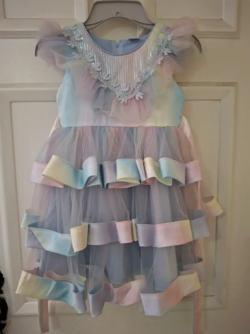 Vestido de niña multicolor talla 4