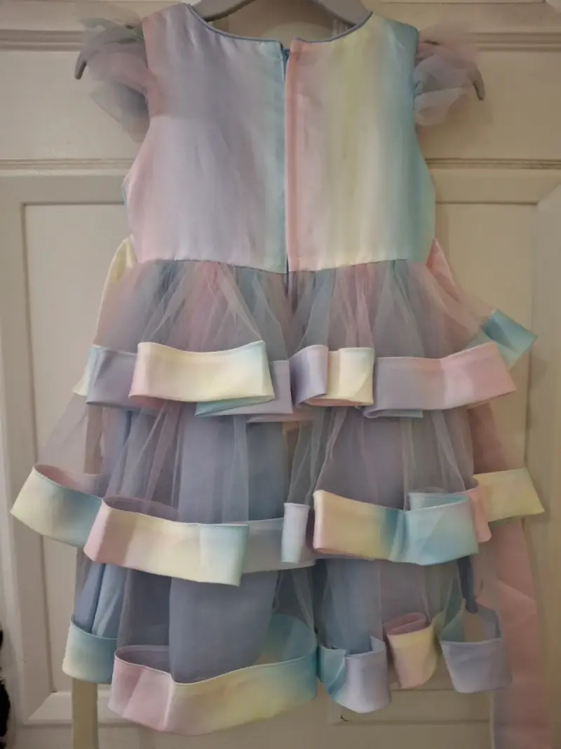 Vestido de niña multicolor talla 4 - 2