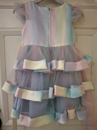 Vestido de niña multicolor talla 4 - miniatura 2