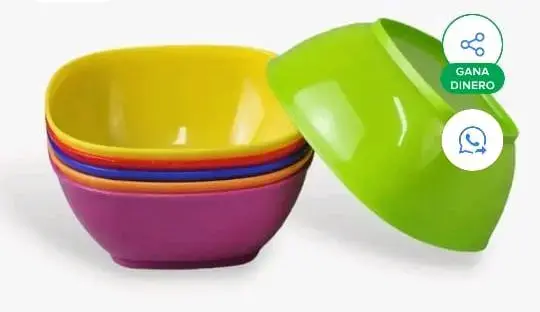 Set de pocillos de plástico